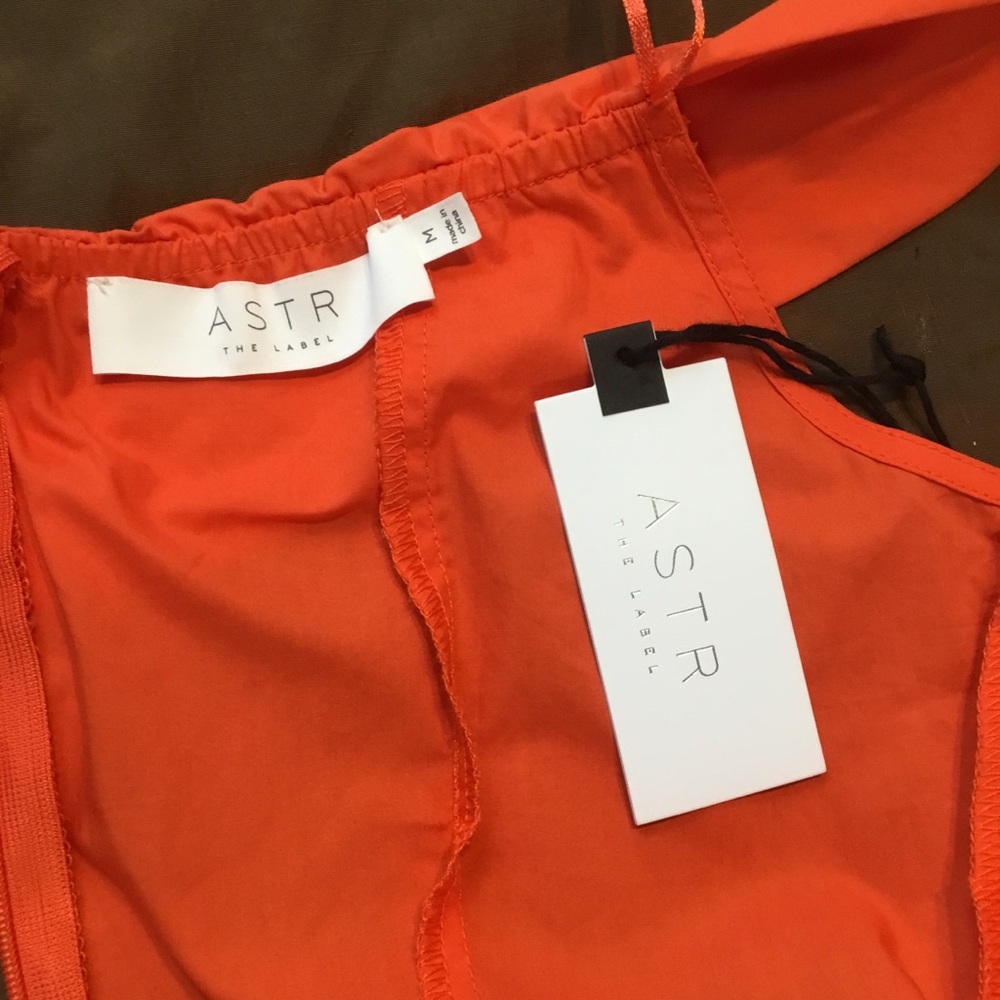 HOST PICK! Astr orange off shoulder dress NWT - Picture 8 of 8